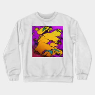 Yellow erosion Crewneck Sweatshirt